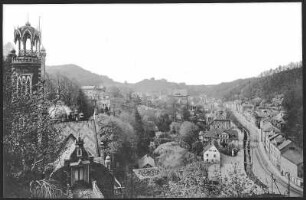 Tharandt. Blick auf Tharandt aus der Ruine