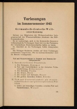 33-66, Vorlesungen