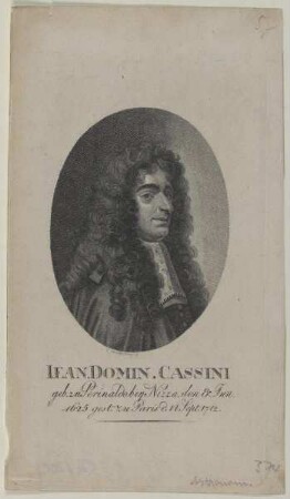 Bildnis des Jean. Domin. Cassini