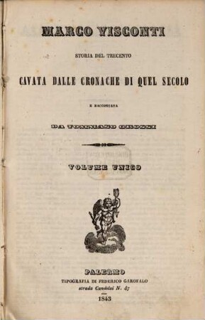 Marco Visconti storia del trecento cavata dalle cronache di quel secolo : volume unico
