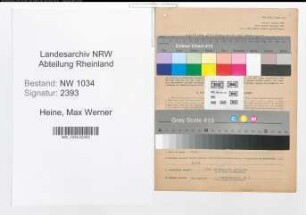 Entnazifizierung Max Werner Heine , geb. 17.09.1900 (Oberst)