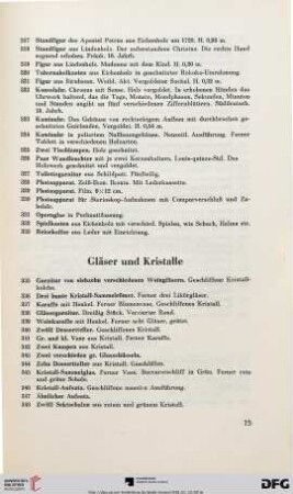 Gläser und Kristalle (Nr. 335-375)