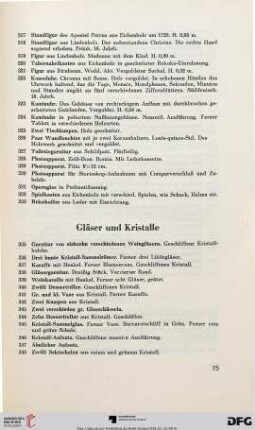 Gläser und Kristalle (Nr. 335-375)