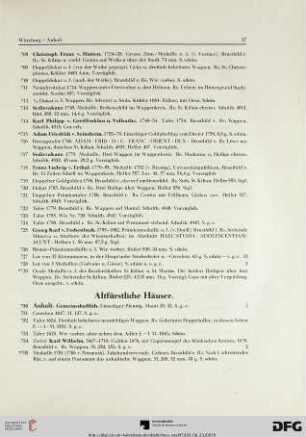 Altfürstliche Häuser (Nr. 730-1547)