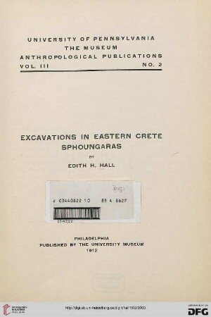 Excavations in eastern Crete Sphoungaras