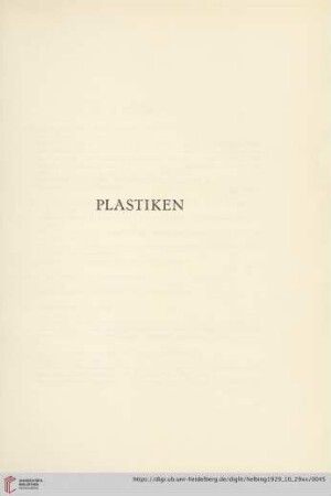 Plastiken (Nr. 198-220)
