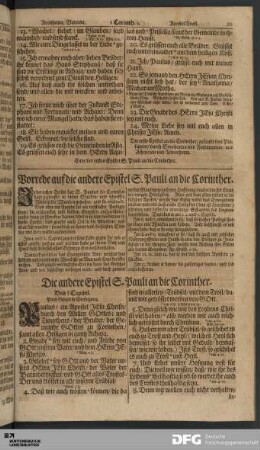 Die andere Epistel S. Pauli an die Corinther.