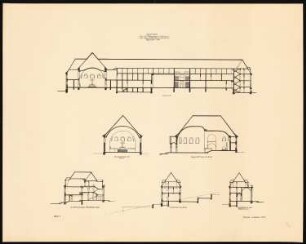 Franziskanerkloster auf dem Spittelberg, Glatz Vorprojekt: Schnitte 1:200