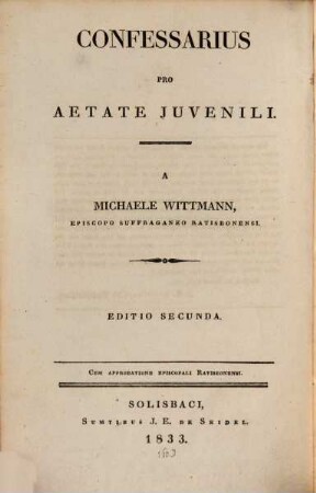 Confessarius pro Aetate iuvenili
