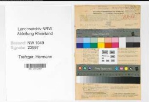 Entnazifizierung Hermann Trefzger , geb. 02.09.1907 (Haendler)