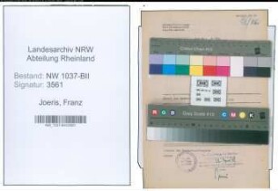 Entnazifizierung Franz Joeris , geb. 08.03.1900 (Angestellter)