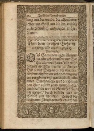 Von dem grossen Geheimnis/ krafft und wirckung des H. Abendmals.