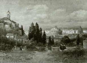 Römische Landschaft (Blick auf die Engelsburg)