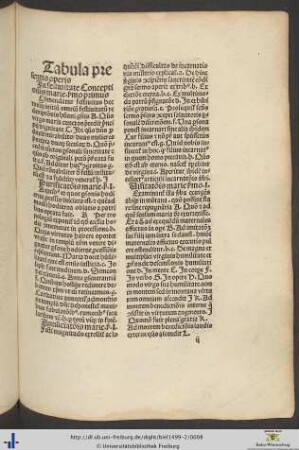 Tabula presentis operis