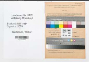 Entnazifizierung Walter Guittienne , geb. 30.07.1892 (Oberst)