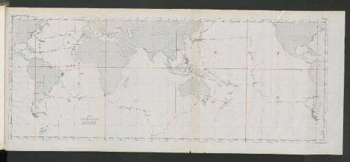 Track of H.M.S. Challenger Dec. 1872 to May 1876. Showing the Dredging and Trawling Stations.