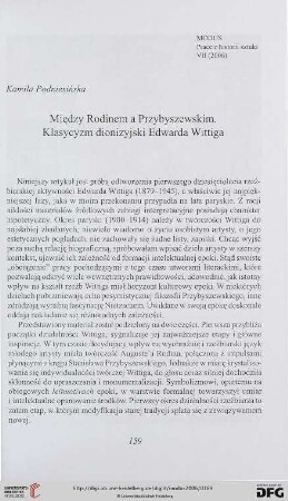 7: Między Rodinem a Przybyszewskim : klasycyzm dionizyjski Edwarda Wittiga