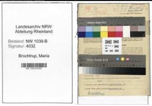 Entnazifizierung Maria Brochtrup , geb. 27.06.1895 (Postbeamtin)