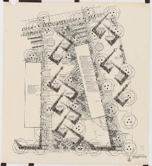GeWoBAG-Siedlung, Berlin-Tegel Grünplanung: Pflanzplan Detail Nr III 1:100