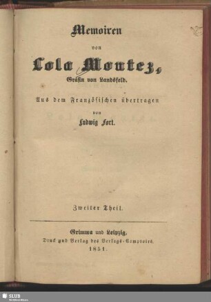 2: Memoiren der Lola Montez