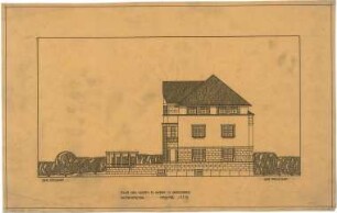 Billing, Hermann; Gernsbach, Scheffelstr. 1; Villa Weber - Seitenfassade (Ansicht)
