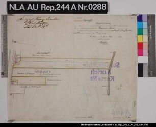 Lage von domanialfiskalischen Liegenschaften im Gemeindebezirk NESSMERSIEL Kolorierte Zeichnung von NN. Leinen Format 41,8x34,4 M 1:2.000