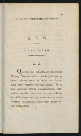 III-VIII, Q. B. V. Praefatio.