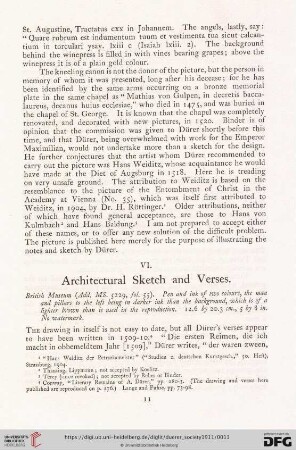 VI. Architectural Sketch and Verses