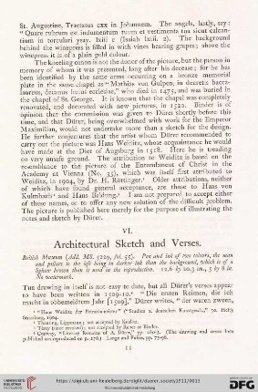 VI. Architectural Sketch and Verses