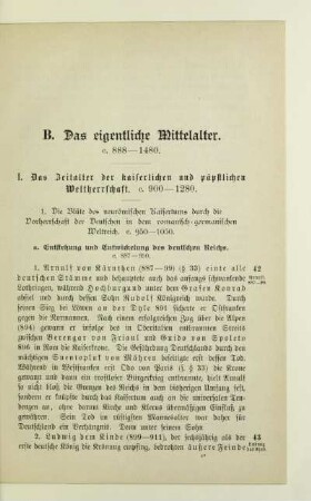 I. Das Zeitalter der kaiserlichen und päpstlichen Weltherrschaft. c. 900-1280