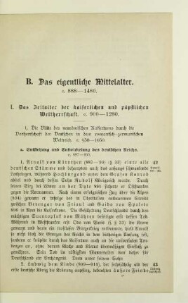 I. Das Zeitalter der kaiserlichen und päpstlichen Weltherrschaft. c. 900-1280