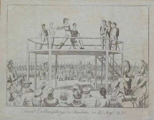 "Sands Enthauptung zu Mannheim am 20. May 1820"