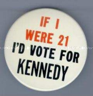 Button: Wahlkampf Kennedy