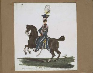 Ernst Christian von Normann, Sous-Leutnant beim königlich sächsischen Lancier-Regiment, Adjudant von General Thielemann, 1814