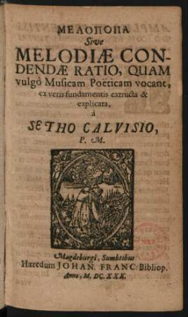 Melopoiia Sive Melodiae Condendae Ratio, Quam vulgo Musicam Poeticam vocant