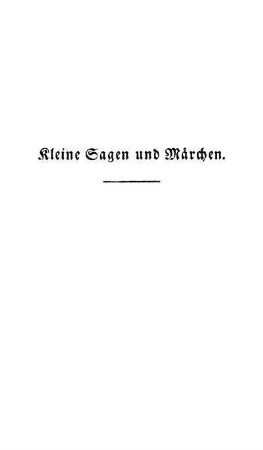 Kleine Sagen und Märchen