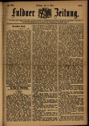 Ausgabe vom Freitag, den 06. Mai 1887.