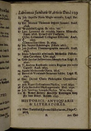 Historici, Antiquarii & Literatores