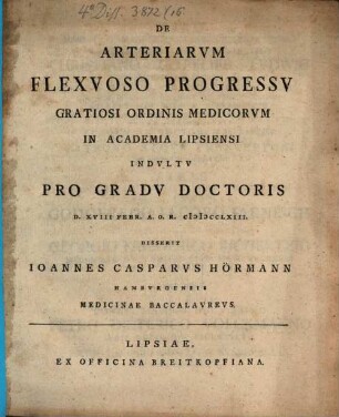 De Arteriarvm Flexvoso Progressv