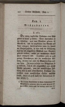Kap. 1. Mißgeburten.