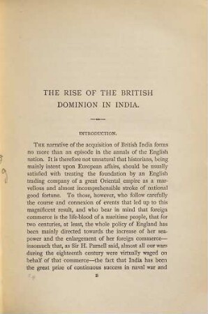 The rise of the British dominion in India