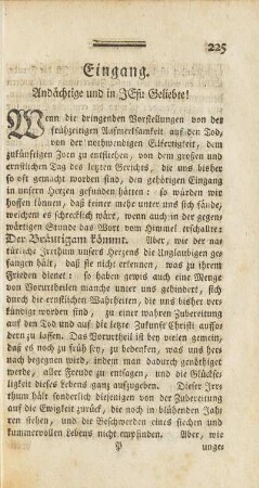 Eingang. Andächtige und Jesu Geliebte!
