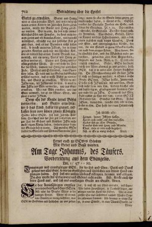 Am Tage Johannis, des Täufers