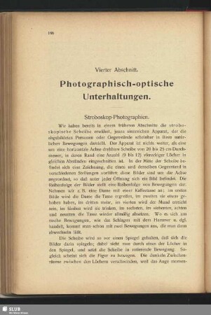 Vierter Abschnitt. Photographisch-optische Unterhaltungen