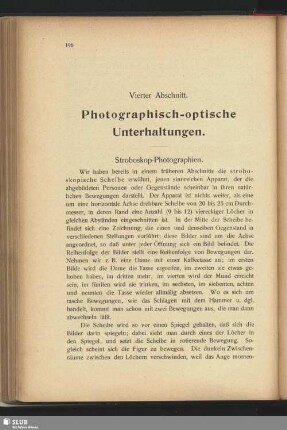Vierter Abschnitt. Photographisch-optische Unterhaltungen