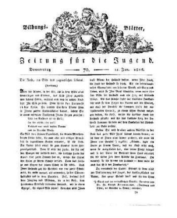 ¬Die¬ Rose, ein Bild des jugendlichen Lebens : (Beschluß)