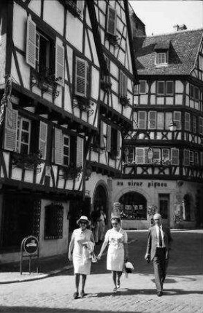 Colmar: Fachwerkhäuser vom Alten Rathaus aus, Spitzli