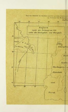 Auflegblatt II. Bayern nach der Teilung von 1353 nebst der Rheinpfalz und Oberpfalz