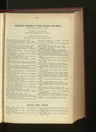 Recipiens of the Royal Red Cross.