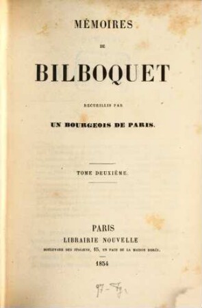 Mémoires de Bilboquet. 2